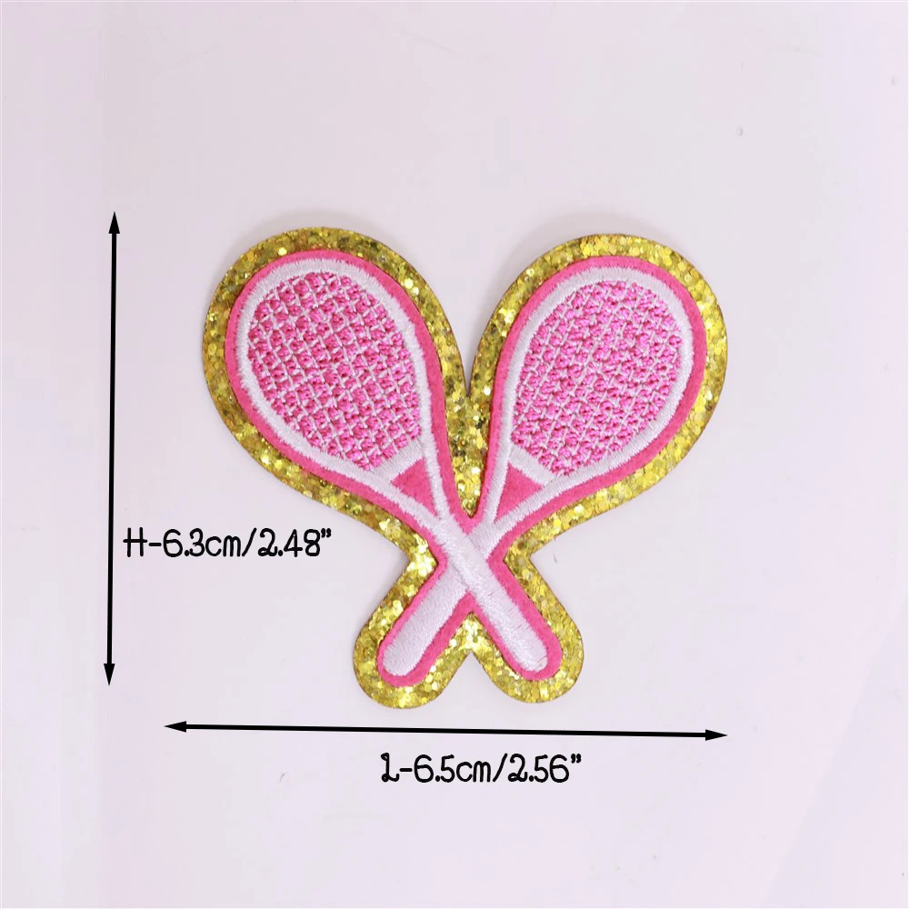 Keymay Fast Ship Sticky On DIY Tennis Soccer Tennis Racket Pickle Ball Embroidery Craft Clothing Jacket Bag Football Patch
