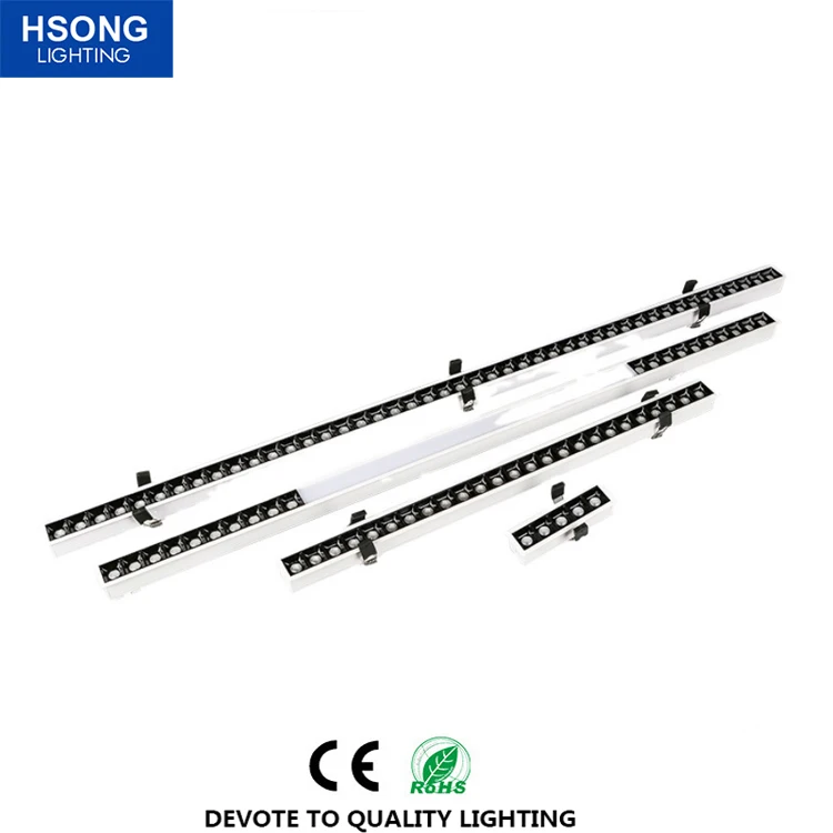 SMD Светодиодная трубка Batten Light фитинг Ip33 утопленный антибликовый полный Ватт 20 Вт светодиодная линейная световая система современный линейный свет