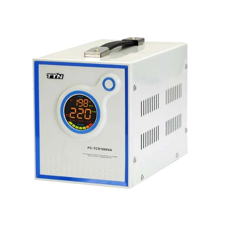 TTN Electric 220V 230V AC output LED graphic displayer 1KVA automatic voltage regulator stabilizer