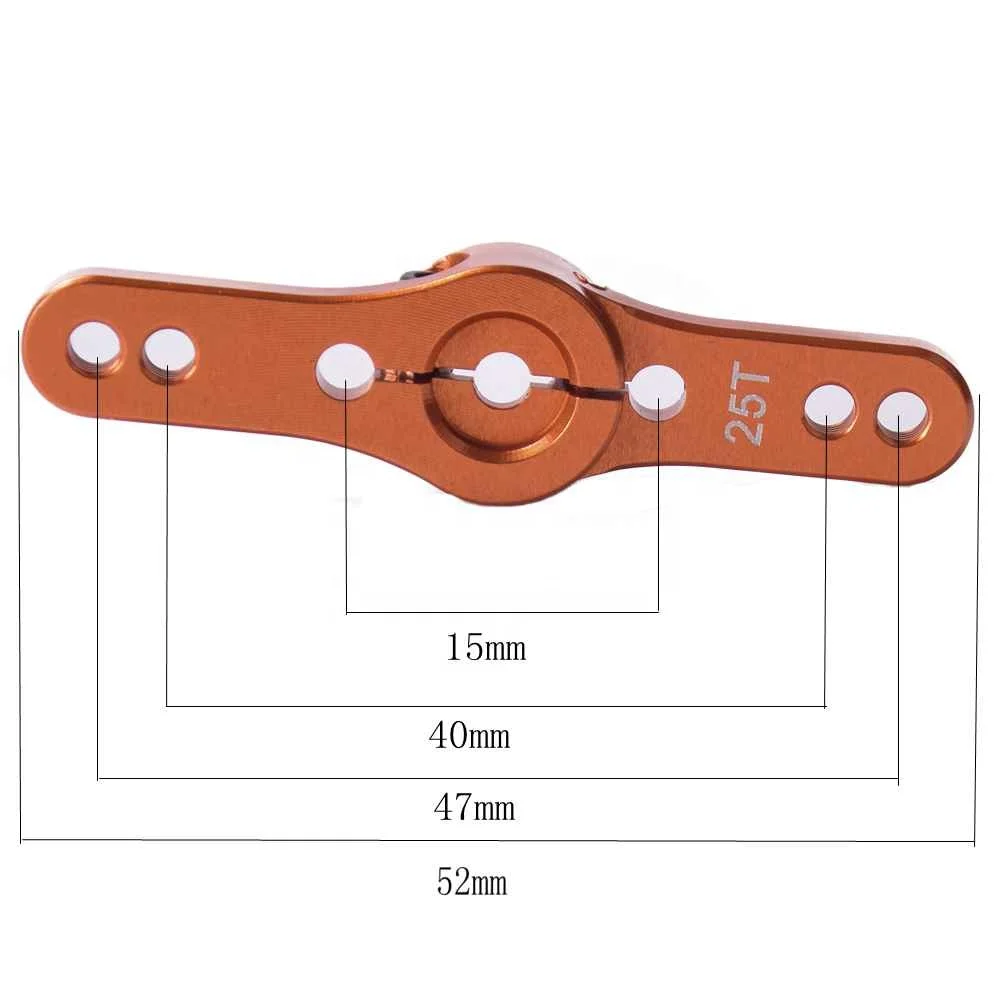 RC Car Parts Aluminum 25T Servo Horn Steering Arms for RC Trucks Cars Buggies Replacement Upgrade Parts