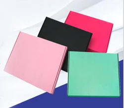 Custom Shipping Package Pink Box Private Label Express Packing Box Fashion Jewelry Makeup Clothing Packing Box