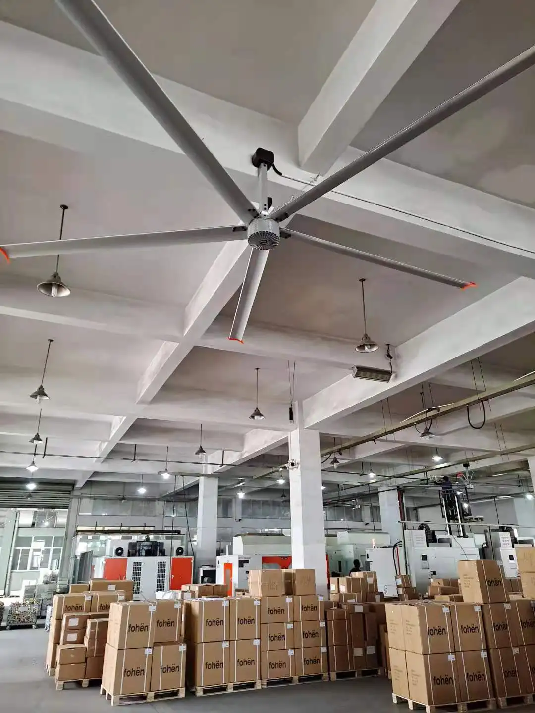  Новейший большой промышленный потолочный вентилятор hvls 24ft 7 3 m с двигателем