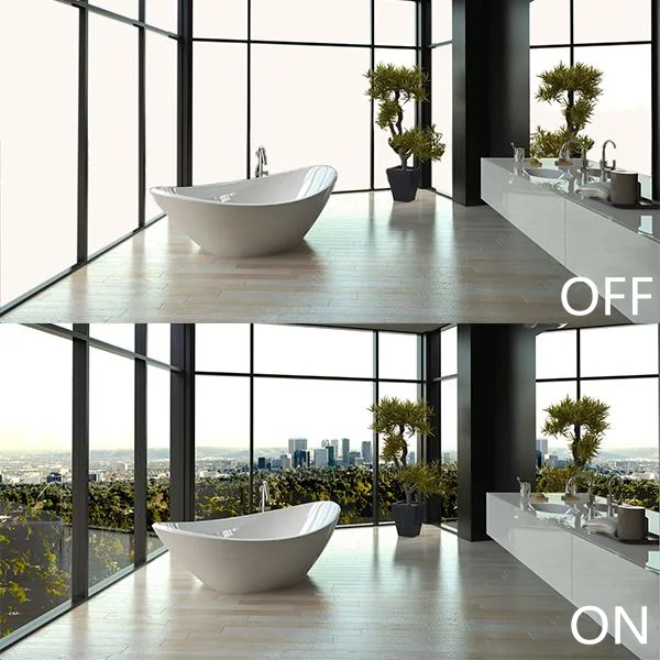 Tint Color Self-adhesive Switchable Smart PDLC Decoration Film for Privacy Window Glass of Bathroom/Hotel/Office/Building Glass