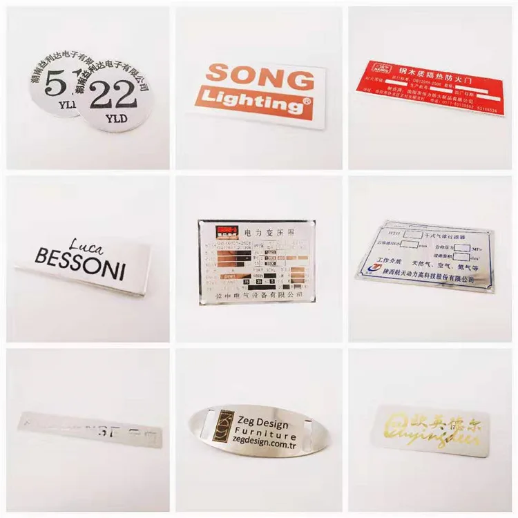 New Customized Factory Gift Silver Logo Sticker Label 3D Printer Label Sticker  Nickel Metal Nameplate