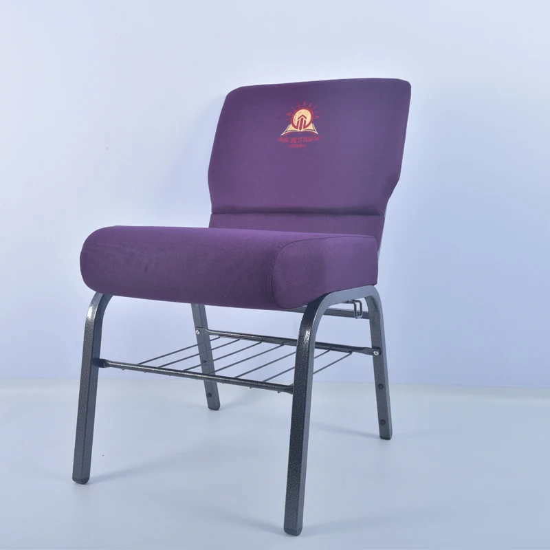 Durable Quality Stackable Upholstered Beautifully Crafted Theater Lecture Meeting Thickening Fabric Stacking Pulpit Church Chair