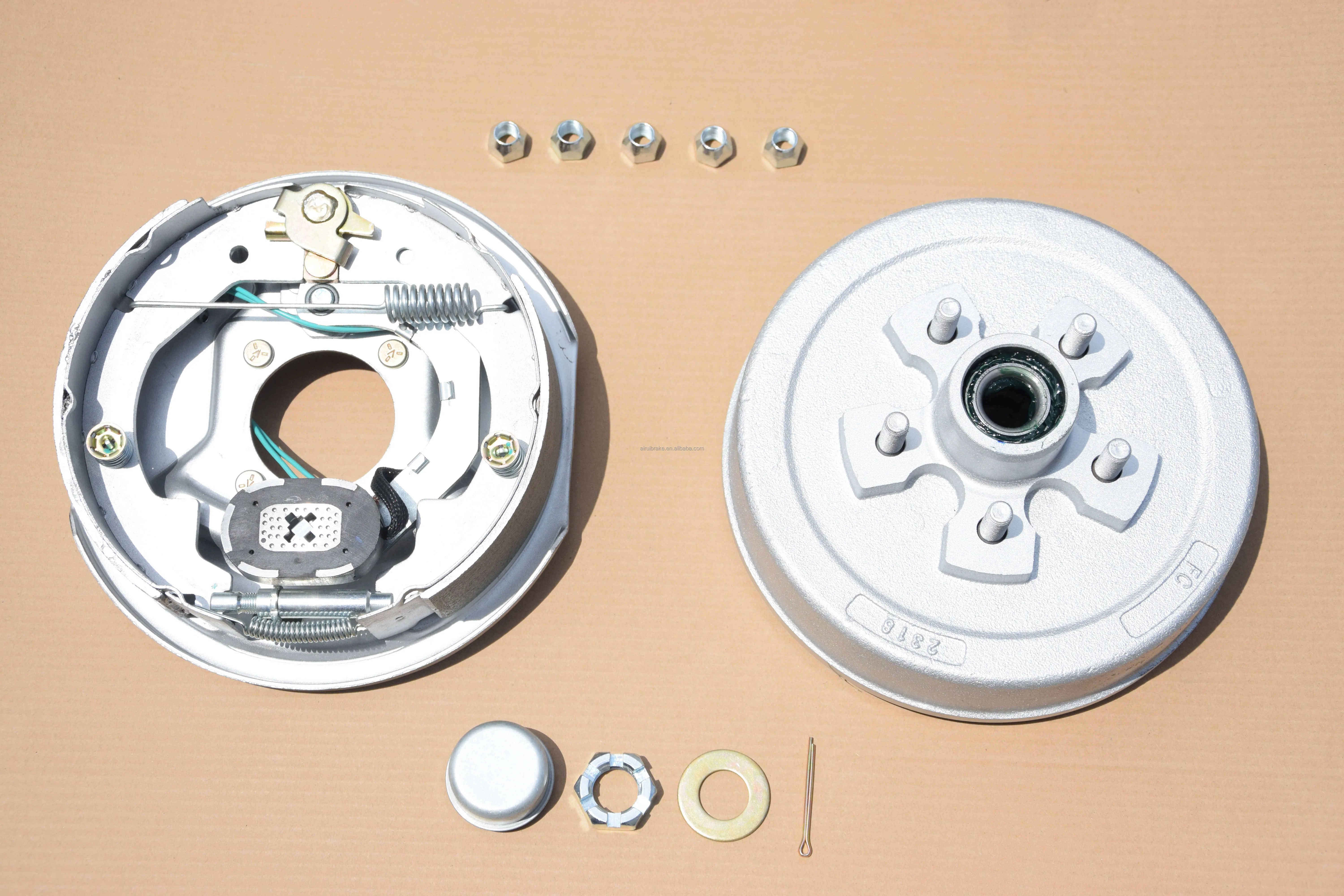 High Quality Factory Direct Sales Airui 12 Inch Dacromet Electric Brake and Drum for Box Trailer Accessories / RV Use