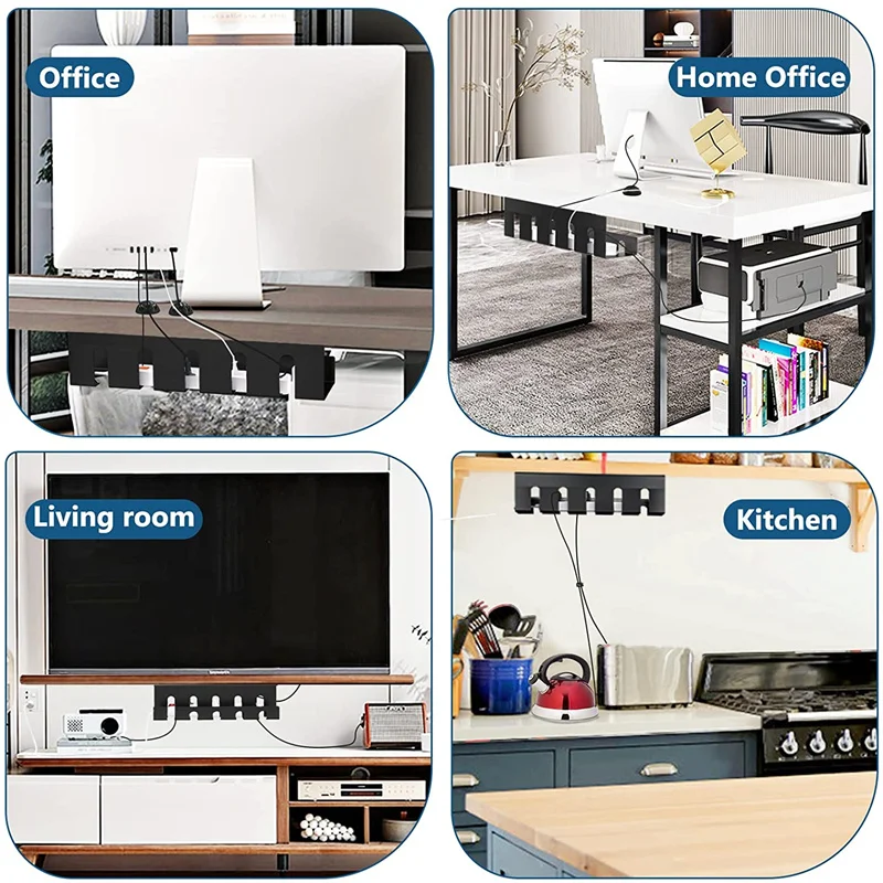 Under Desk Cable Management Tray Wire and Cable Organize White Tray Socket Wire