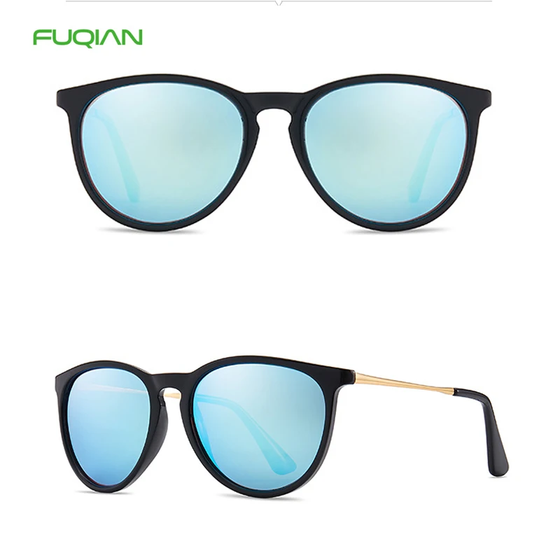 Lentes De Sol Mirror Ray Vintage Glasses Women Men Round Sunglasses Polarized
