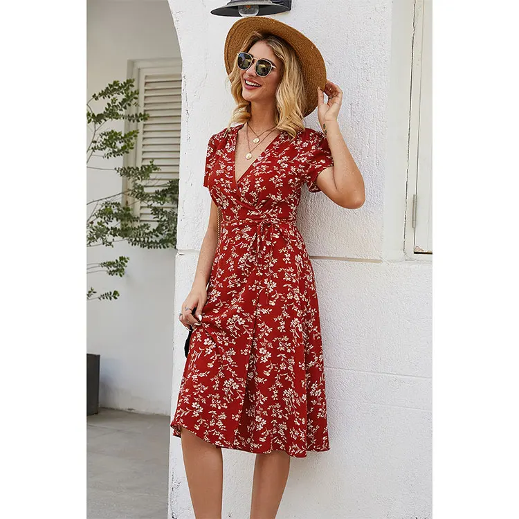 Clothing-Manufacturers Brand Women Casual Boheme Dress Elegant Romantic Wedding White Lace Midi Dresses