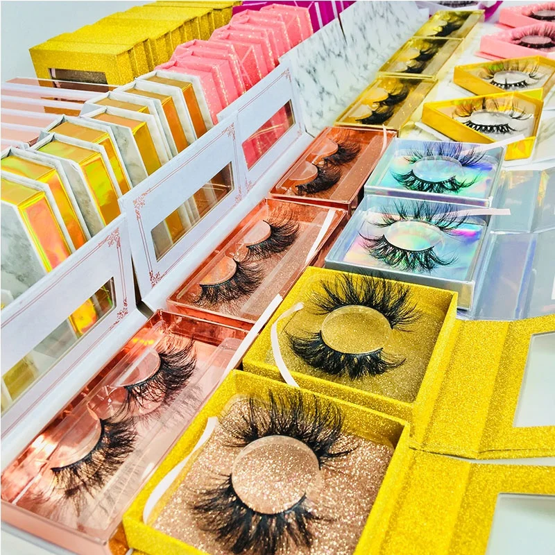Qing Dao Wholesale High Quality False Eyelashes Artificial Mink Lashes Wholesale With Private Label Eyelash Make Up