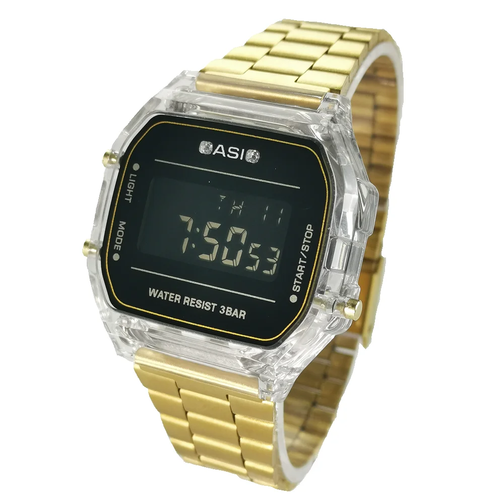 
168 Reloj розовые золотые цифровые часы Кофе Золотой Джем танган дешевые мужские спортивные часы в тайском стиле 