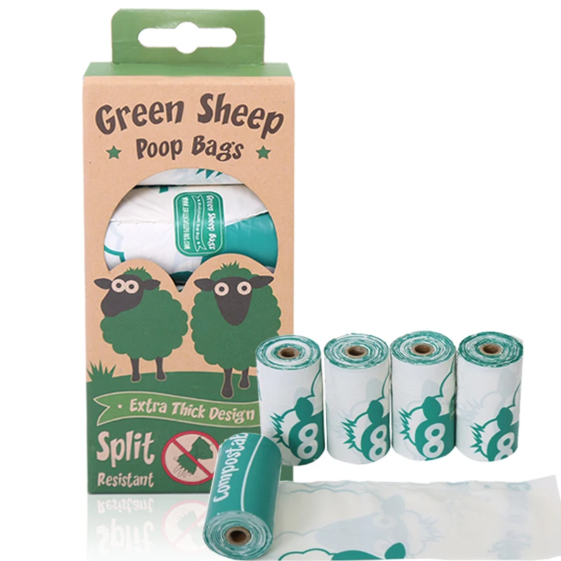 Hot Sale Factory Direct Full Compostable Doog Poop Bags Different With Pe Plastic And Oxo Biodegradable