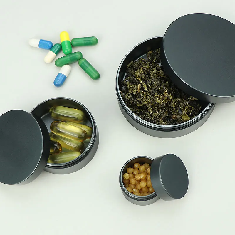 Portable portable storage box Creative medicine lightweight aluminum alloy metal seal waterproof bin small