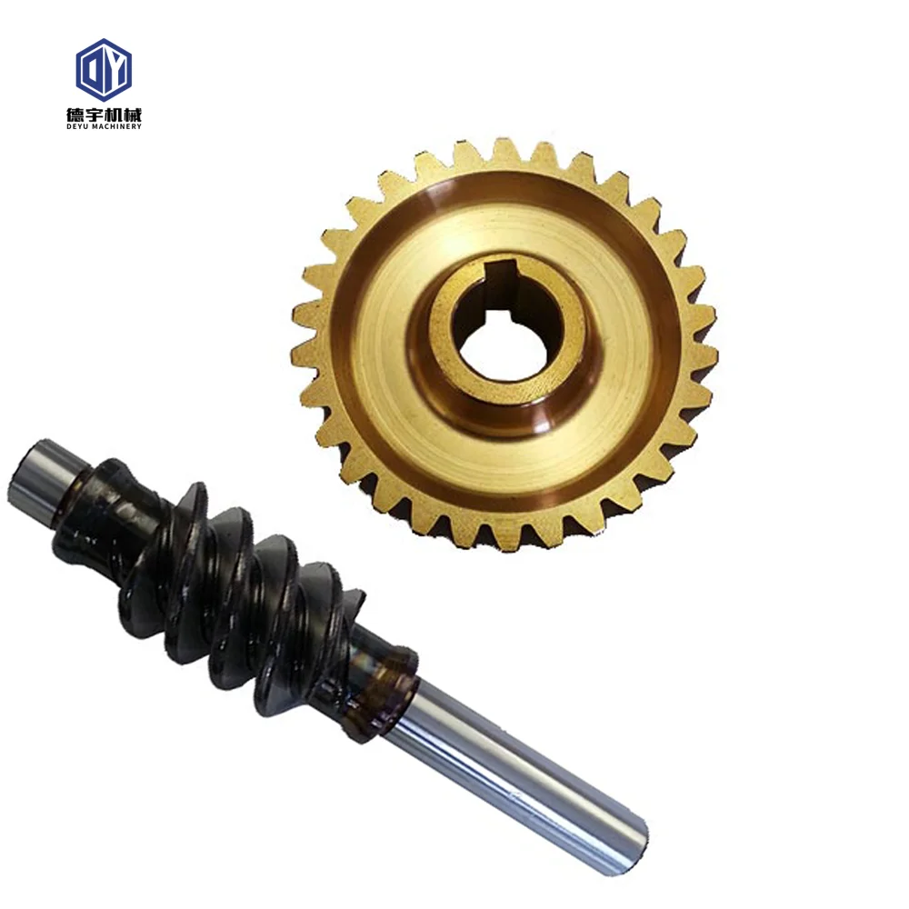Brass Worm and wormgear for gearbox reducer