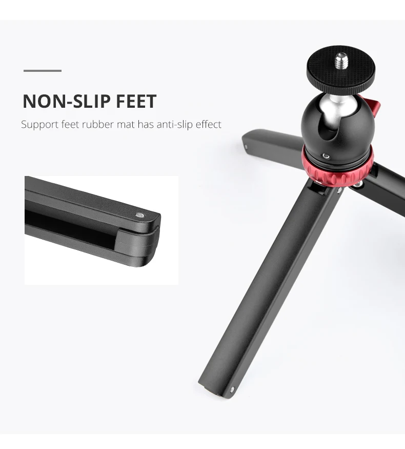 YELANGU-Mini Universal Smartphone Stand Tripod  Holder and Head Ball Stabilizer for Camera Mobile