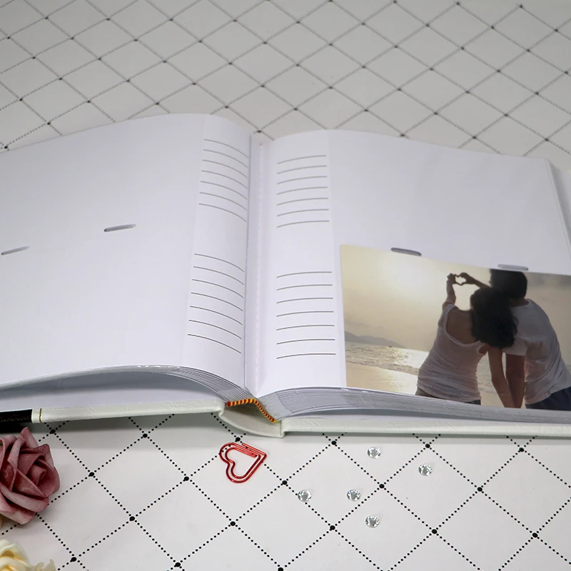 Custom kraft paper 200 photos 6 inch wedding memory circle photo window photo album book