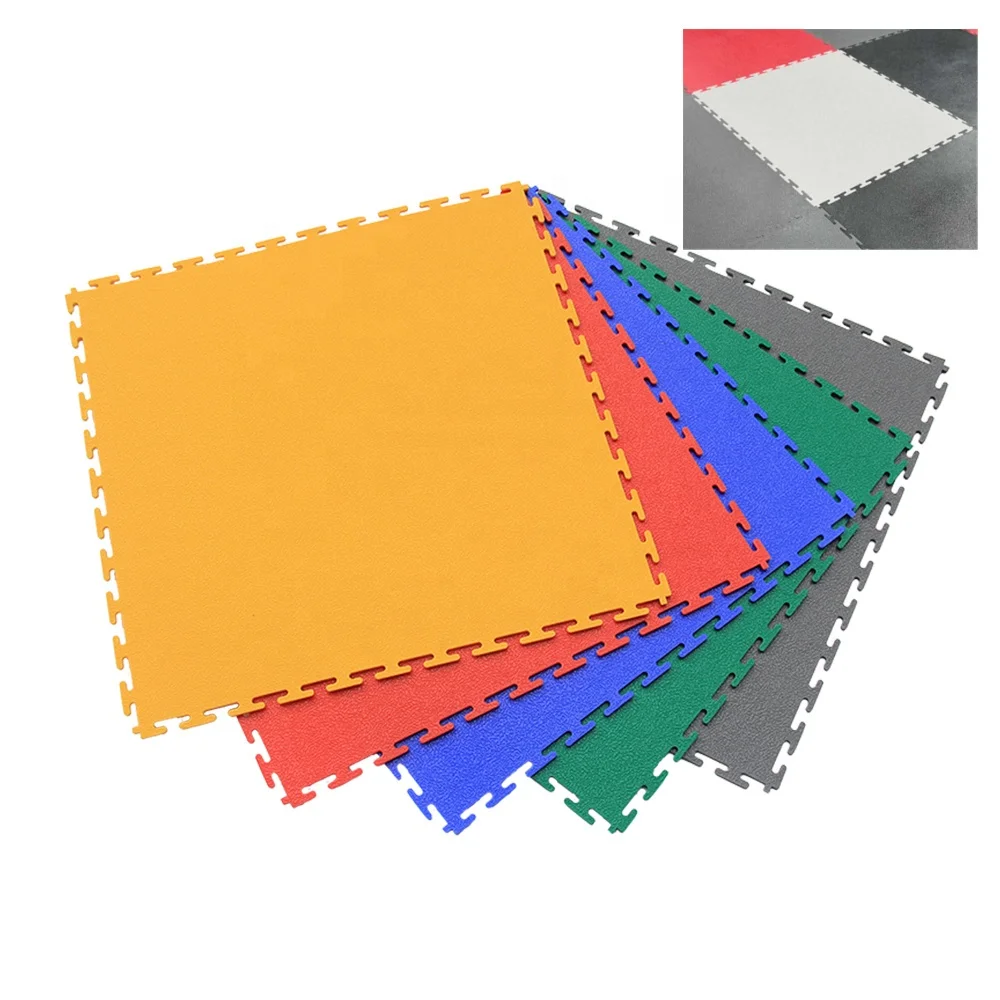 Plastic Factory From Year 2006 PVC Interlocking Garage Tile Vinyl Flooring For Workshop Promotion Price Showroom Floor PW35