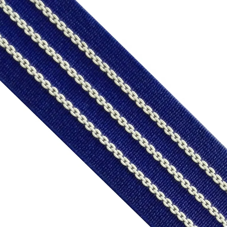 Woven Jacquard Webbing for Women Bag Strap Elastic Band Anti Slip Comfortable Flat Customized for Underwear Silicone 500 Meters