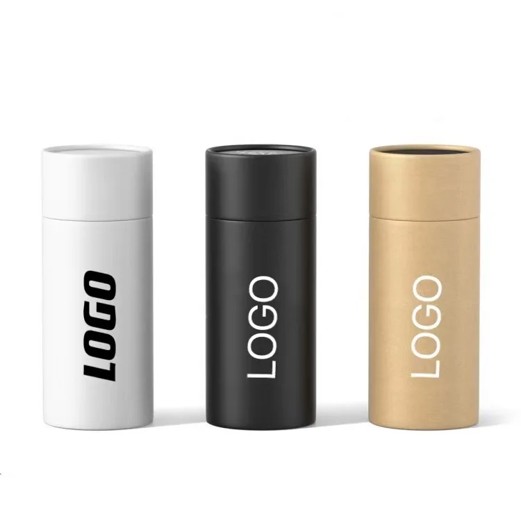 Private Label Craft Tubes Empty Foundation Gift Packaging T Shirt/honey/tea/poster Kraft Cylinder Packaging Box