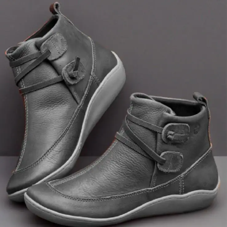 Женские ботильоны до середины икры, винтажные ботильоны на мягкой подошве, на плоской подошве, лидер продаж