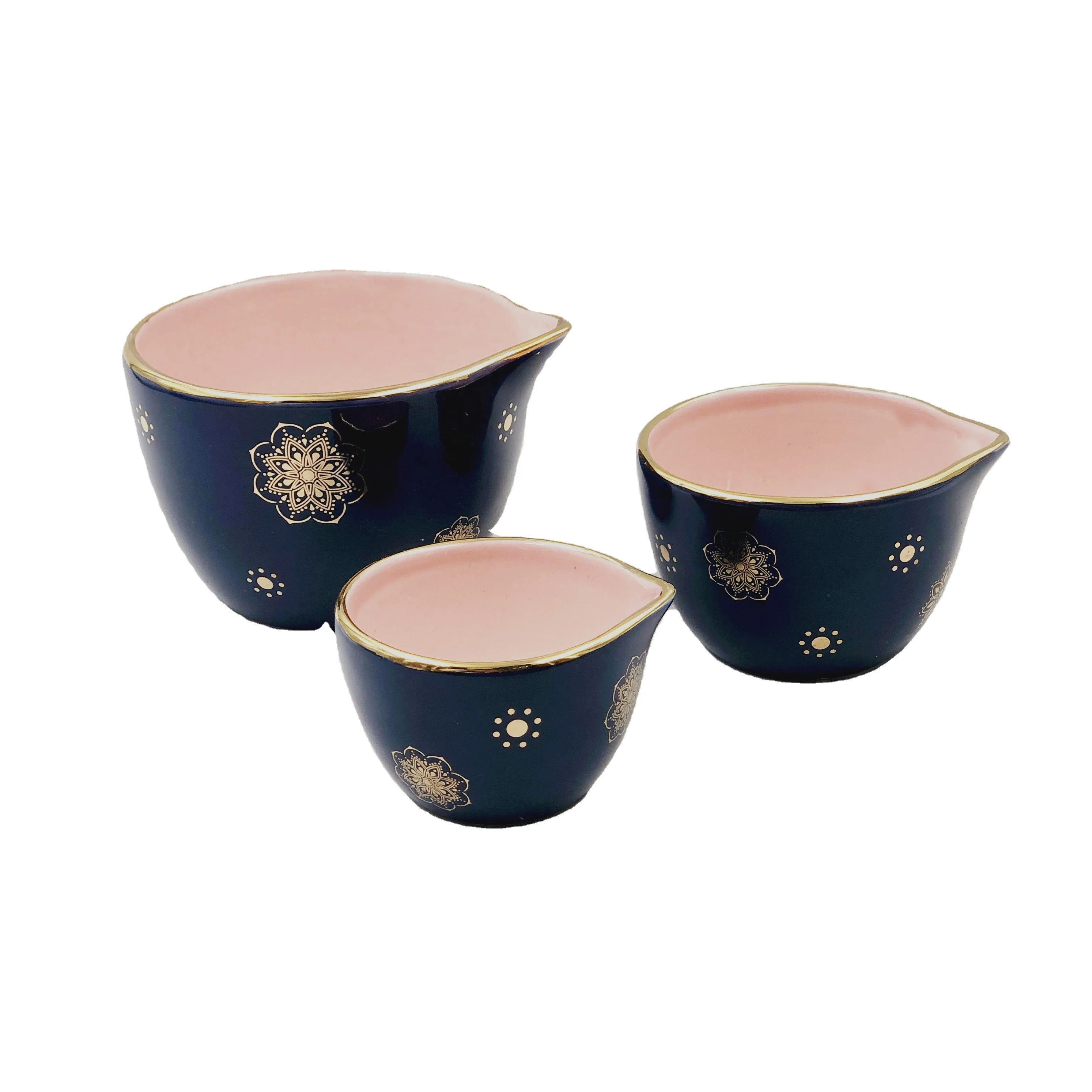 Factory Direct Unique Custom Cheap large Ceramic Cake Bowls Ceramic Measuring Cup