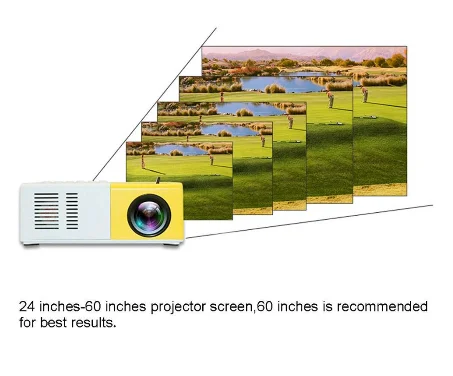 Мини карманный проектор J9, яркость 1500 люмен, 320x240p, домашний кинотеатр, Лучшая цена от производителя