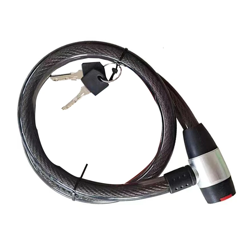 2023 Factory production low price direct sale bicycle key lock Cost-effective stock bicycle steel cable lock stock direct sale