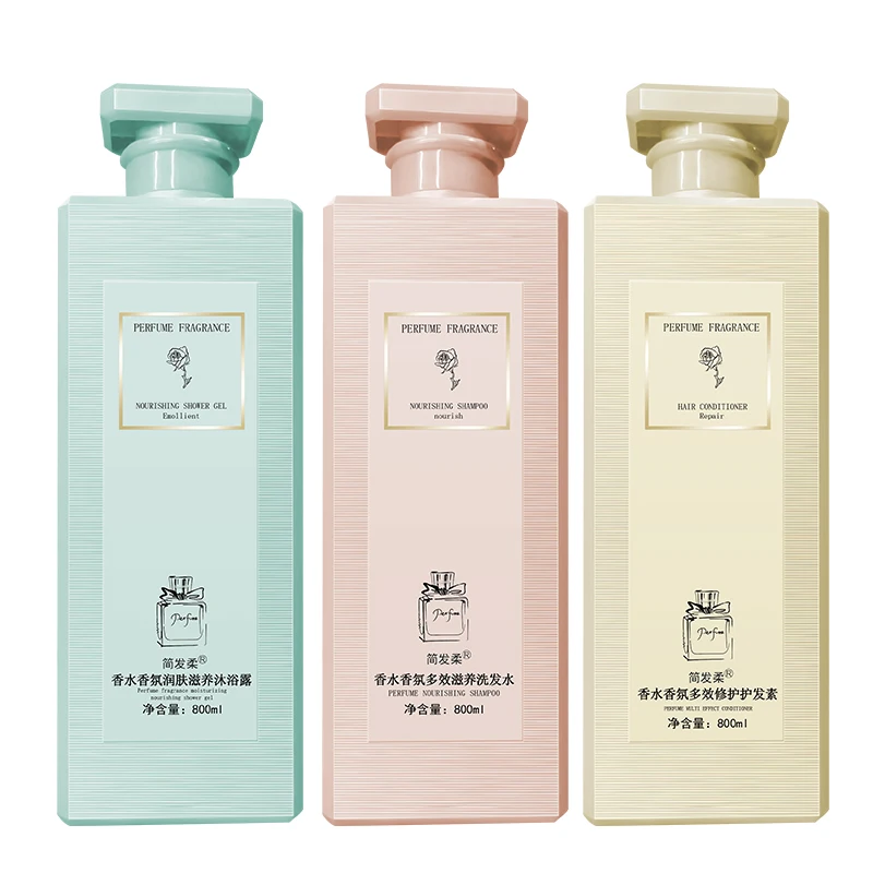 Wholesale Hotel Professional Salon Private Label Shampoo and Conditioner Set Moisturizing Fragrance Body Wash