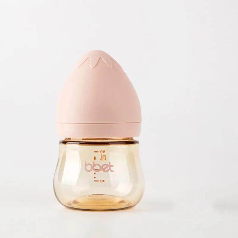 90 ml PPSU Baby Feeding Bottle Wide Neck with Streamlined Body for Infant baby milk bottle Food Grade and BPA Free Anti-choking