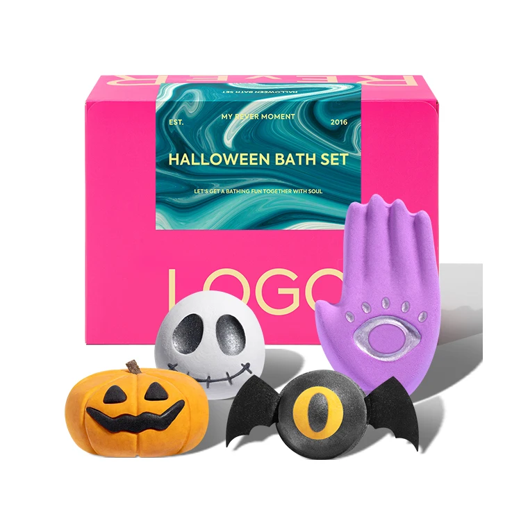 Custom Halloween Cupcake Rainbow For Put Toy Bath Bomb Box Fizzi Bomb Bar Sale Cbd Bath Bomb For Kids