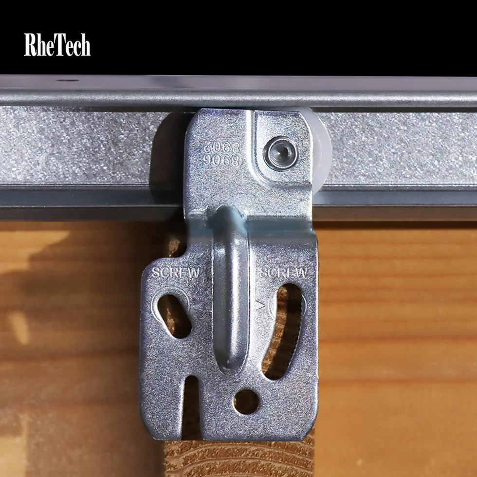 RHTECH FSC BSCI ISC Certificate OEM Factory Industrial Barn Door Hardware Kit Galvanized Sliding Door Barn Door  Kits