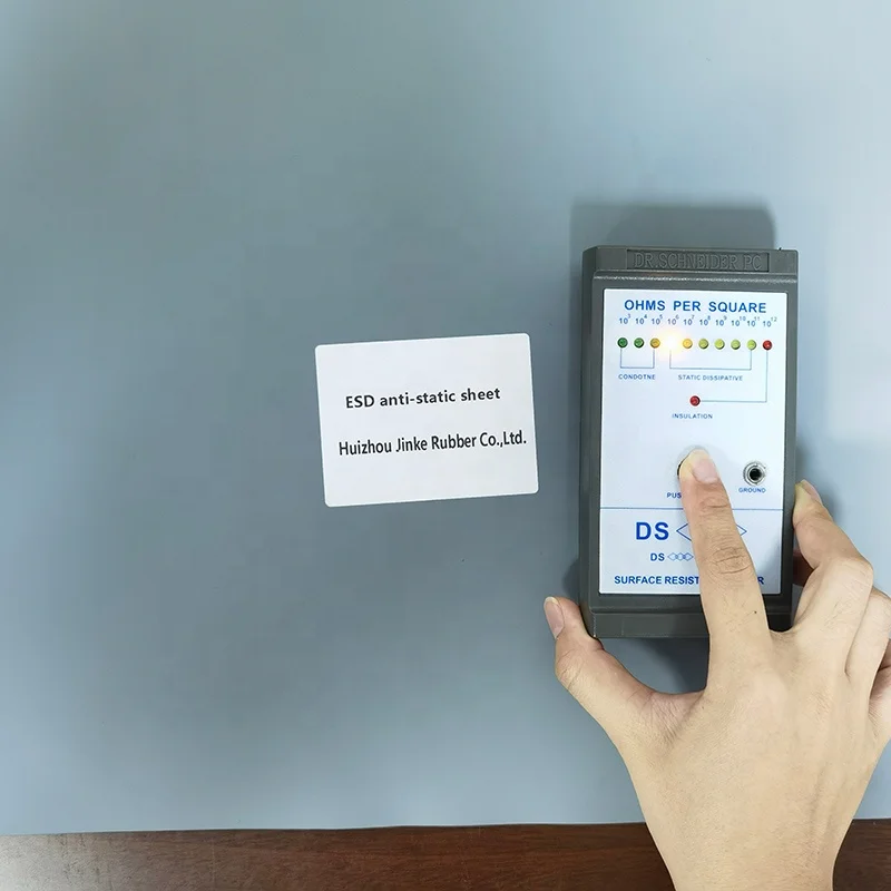 Manufacturer Texture Surface Cleanroom Esd Mat Silicone Table Antistatic Esd Rubber Mat for Workshop