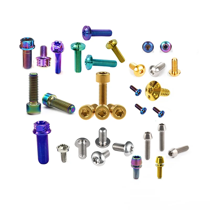 M2 M2.5 M3 M4,  M5 M6 M8 Socket Cap Head Screw Allen Bolts Hex Socket Head Cap Taper Cone Titanium Screw Titanium Bolts/