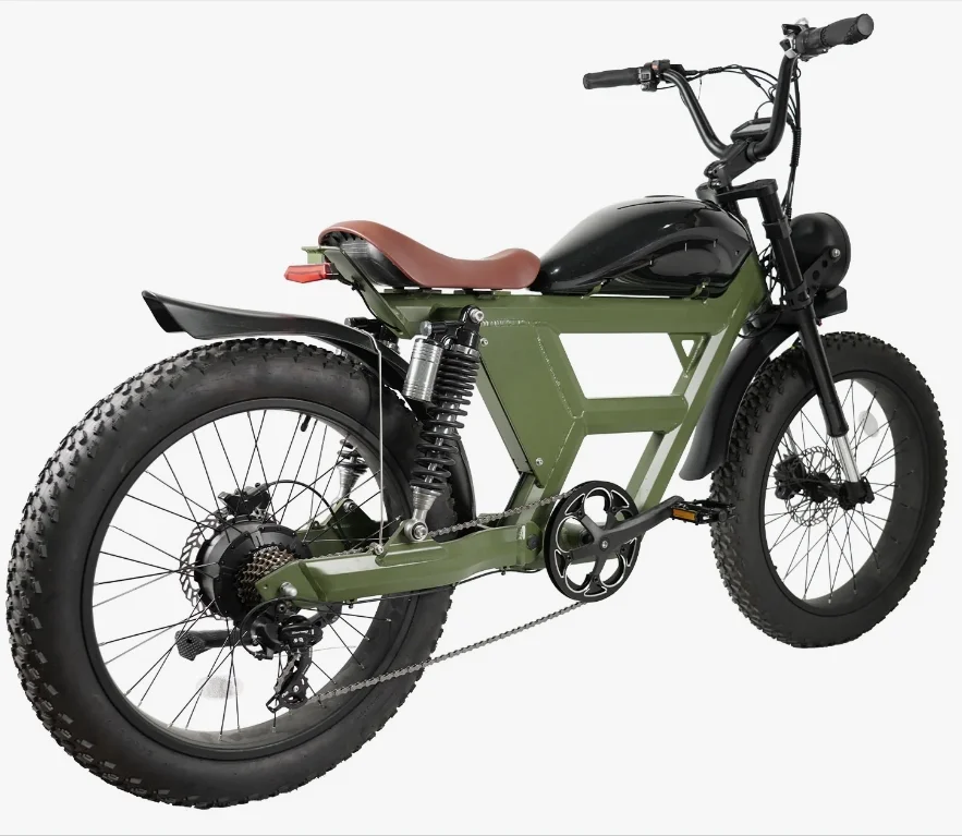 Склад США полная подвеска ретро электровелосипед 1000w E Fatbike 48V 30Ah 24 дюймов толстая шина