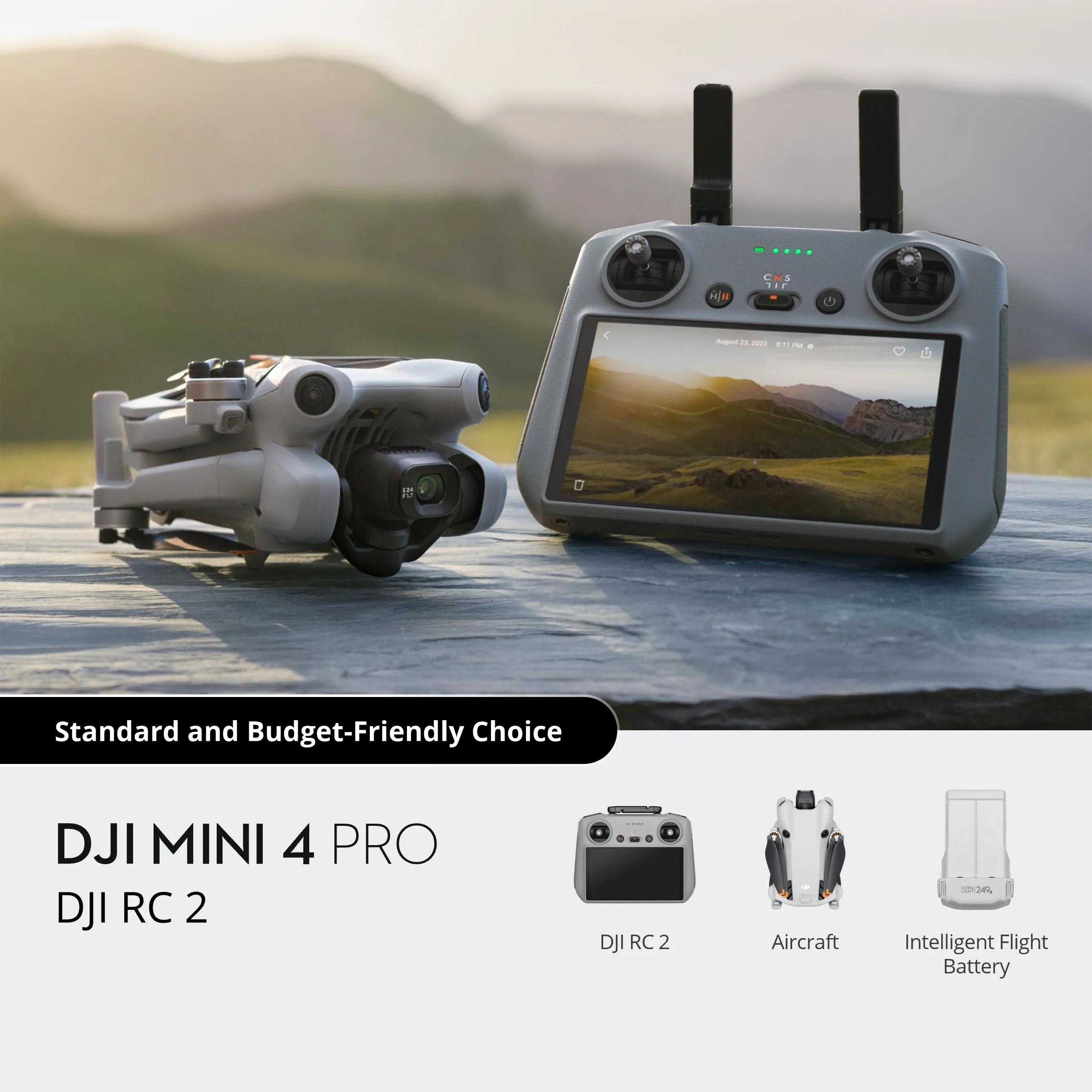mini 4 pro Original Brand Fly More Combo Quadcopter Professional Photography Dron Accessories 3-axis mechanical gimbal