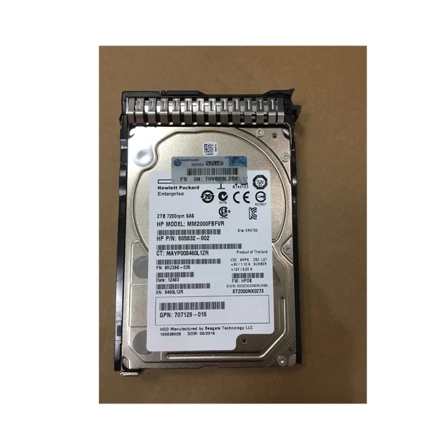 HPE 2 ТБ SAS 12G Enterprise 7 K SFF (2.5in) SC 3yr Wty DS с цифровой прошивкой
