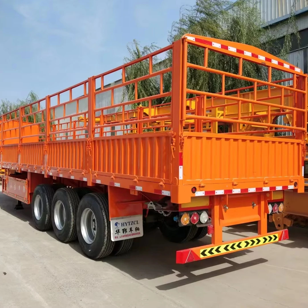 2024 New Model 3 Axle 40ton 60ton Side Wall Semitrailer Fence Cargo Container Trailer