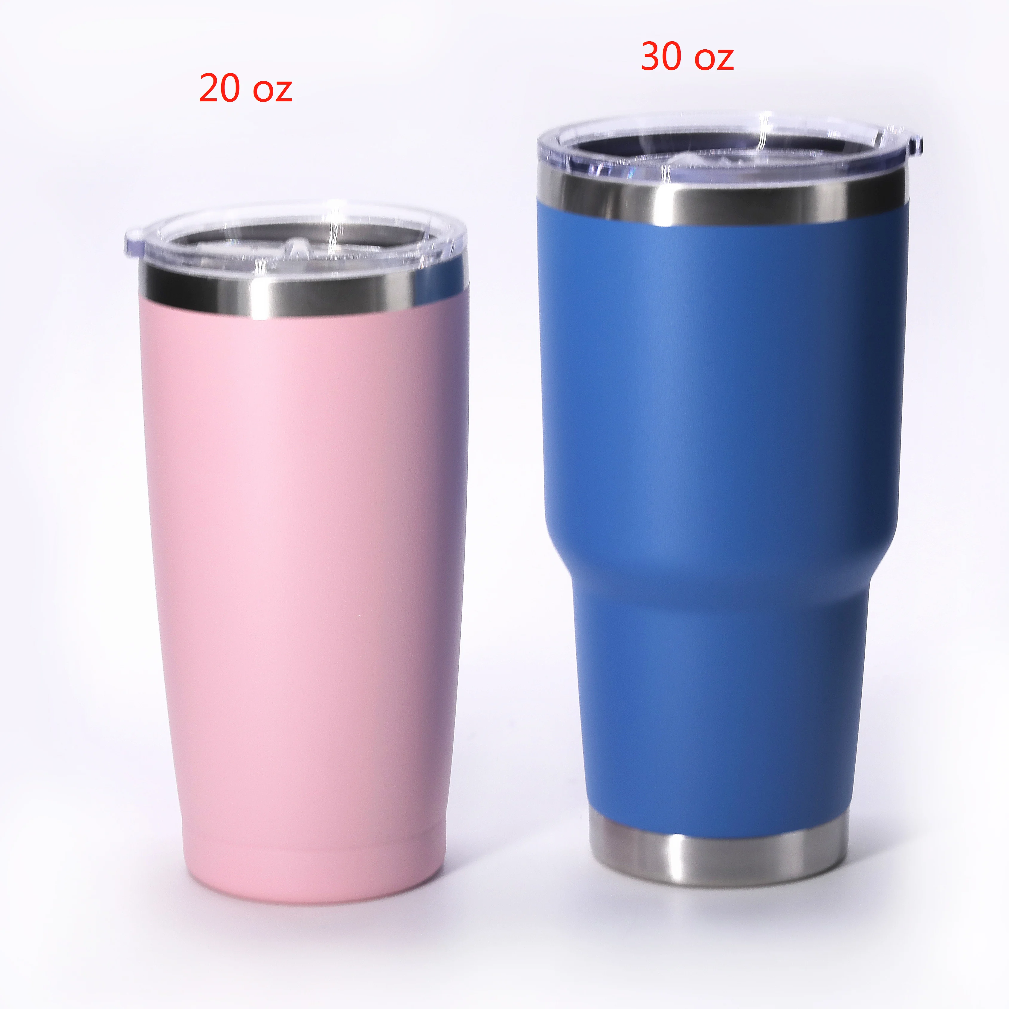 Hot Selling 20\30 oz Tumbler Stainless Steel Travel Mugs Double Walled  Vacuum Cup Powder Coating Car Tumbler Coffee Mug