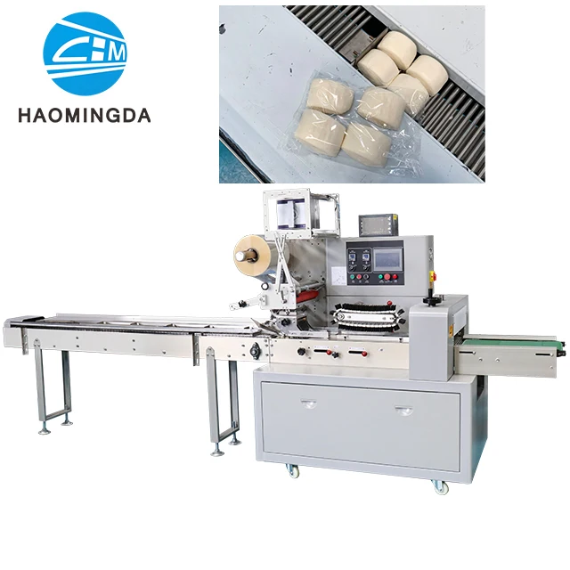 Semi Automatic Small Steamed Bread Pillow Bag Packaging Machine With High Speed And Low Cost
