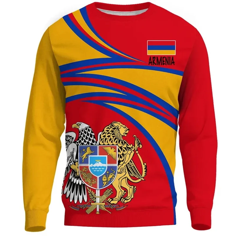 Spring Autumn Armenia Flag Pattern Pullover Sweatshirts Foe Men Women Casual Large Size New in Hoodie Mens Sport Tracksuit