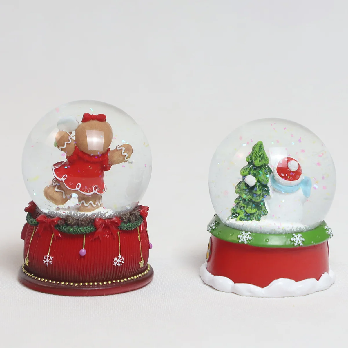 ornaments ornaments villager housed resin light christmas glass snowball beautiful crystal ball with a santa or christmas tree