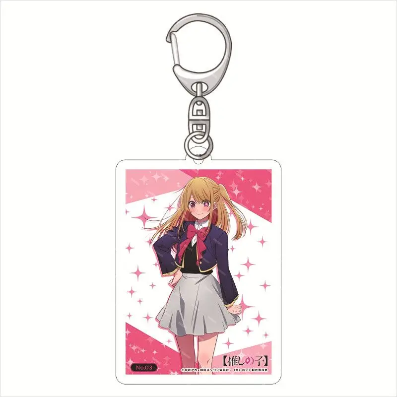 Wholesale more designs customizable Oshi no Ko anime character Hoshino Ai Kuruha Hoshino Rumi anime acrylic keychain pendant