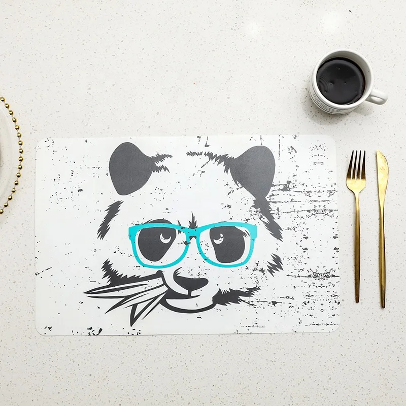 Walmart Audit Professional Factory Animal Shape UV Printing Colorful Baby Placemats Kids Table Mats Food Grade Material