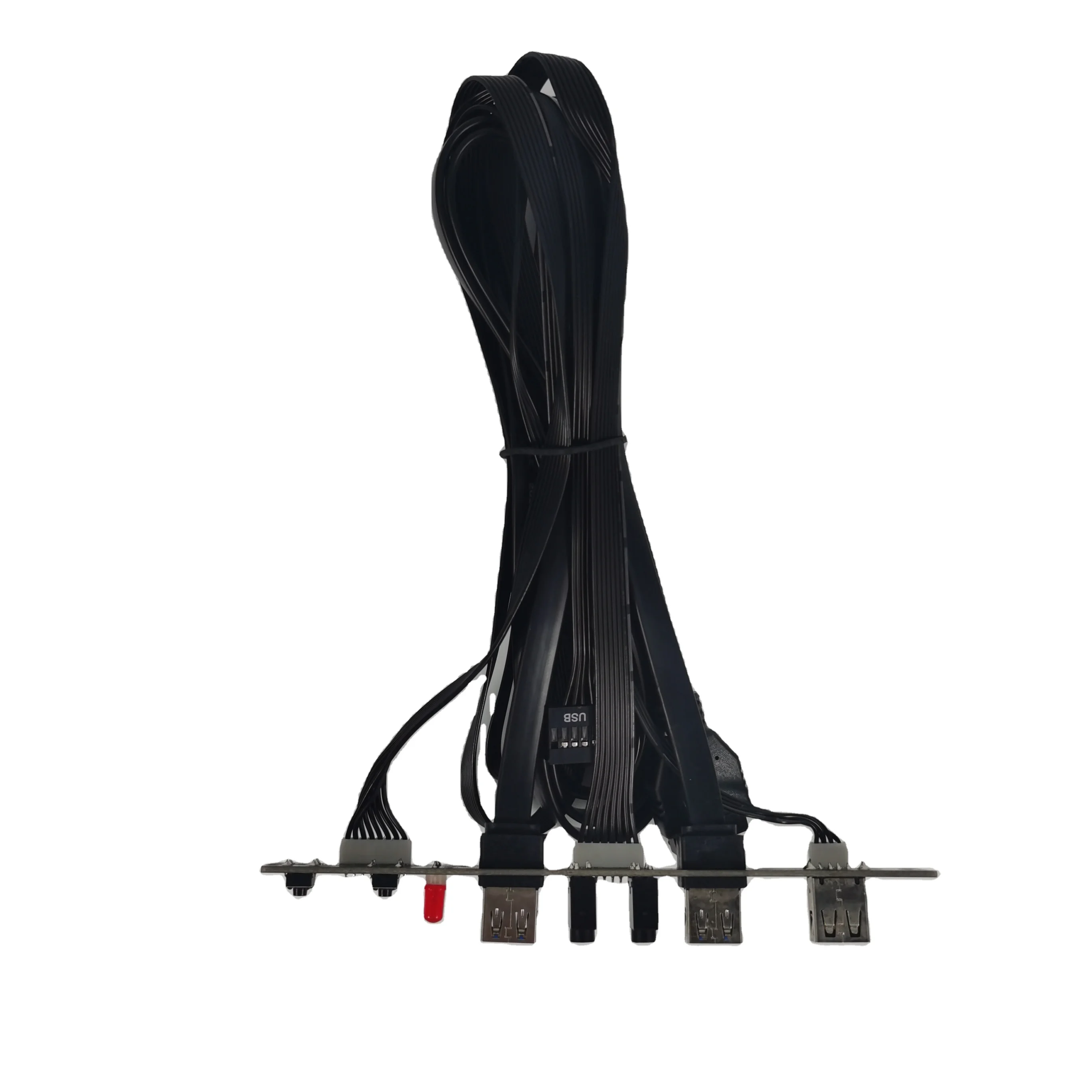 PC Mainboard Circuit Board GPU Dual USB3.0+USB2.0 Floppy Drive HUB Audio Input Output PCB Extension Board Consumer Electronic