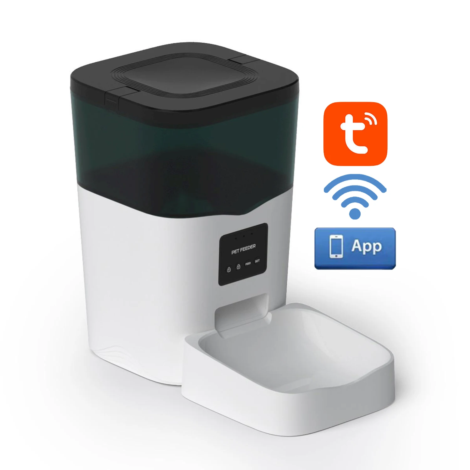 3l interactive wifi app phone remote control automatic dog cat pet feeder with bowls pet food dispenser