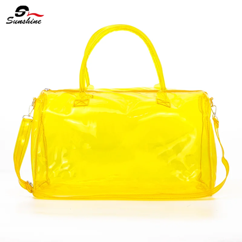 Wholesale Clear Overnight Bag Duffel Bag Pvc Custom Duffle Handbag For Sports Yoga Fitness