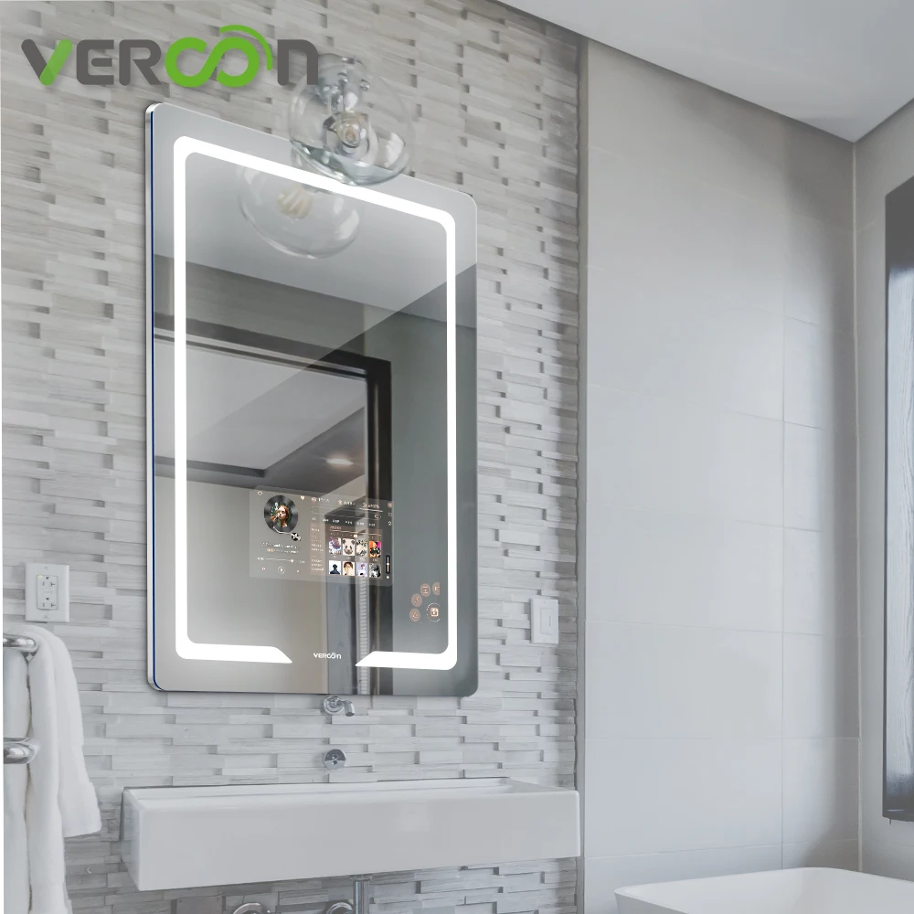 S30 LED Light  Smart bathroom Customized prefab houses magic  display house mirror wall smart bathroom mirror