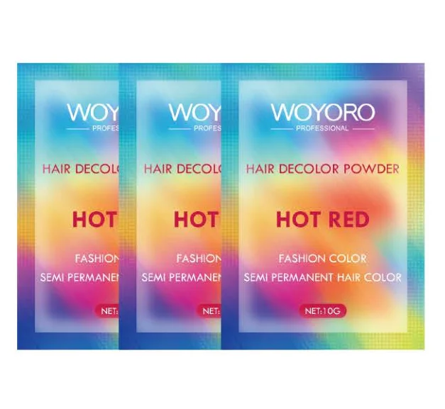 Professional Decolor Powder Hair Dye Nutrition Color Bleaching Powder 10gm HOT Red Fashion Tinted Powder