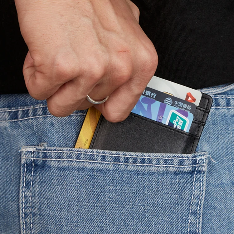 RFID Blocking Minimalist wallet Credit Card Holder Ulstra thin card holder mini wallet