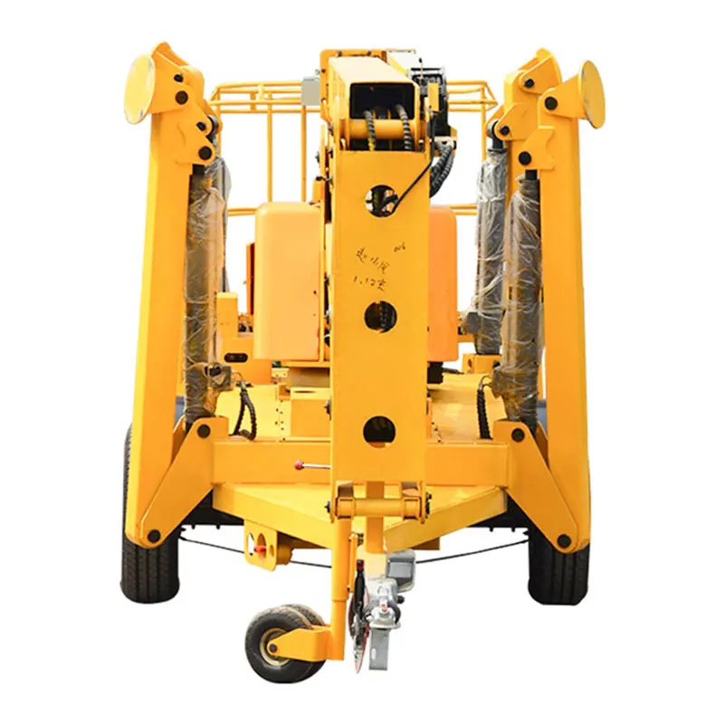 Qiyun 360-degree rotatable platform trailer arm lift is suitable for outdoor aerial work